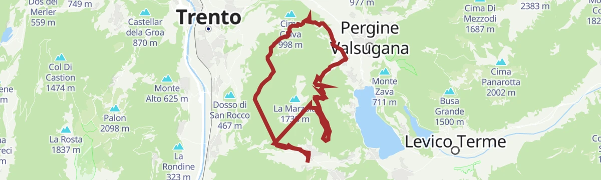 Route map: Giro della Marzola